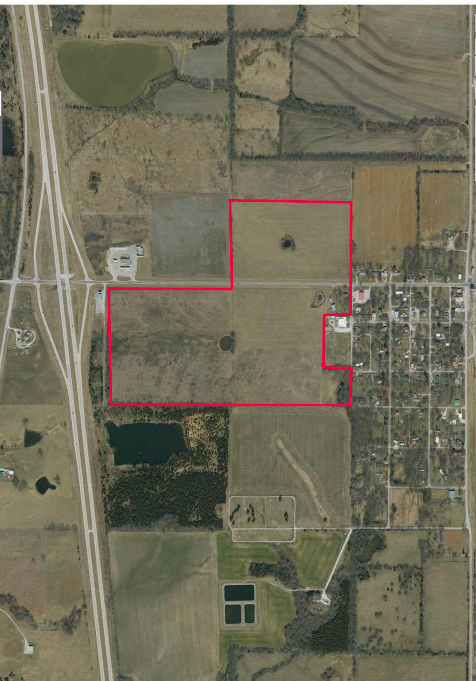 Aerial boundary map of the Prescott property