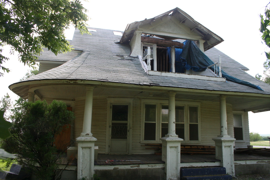 Fire damage from 2009 lightning strike